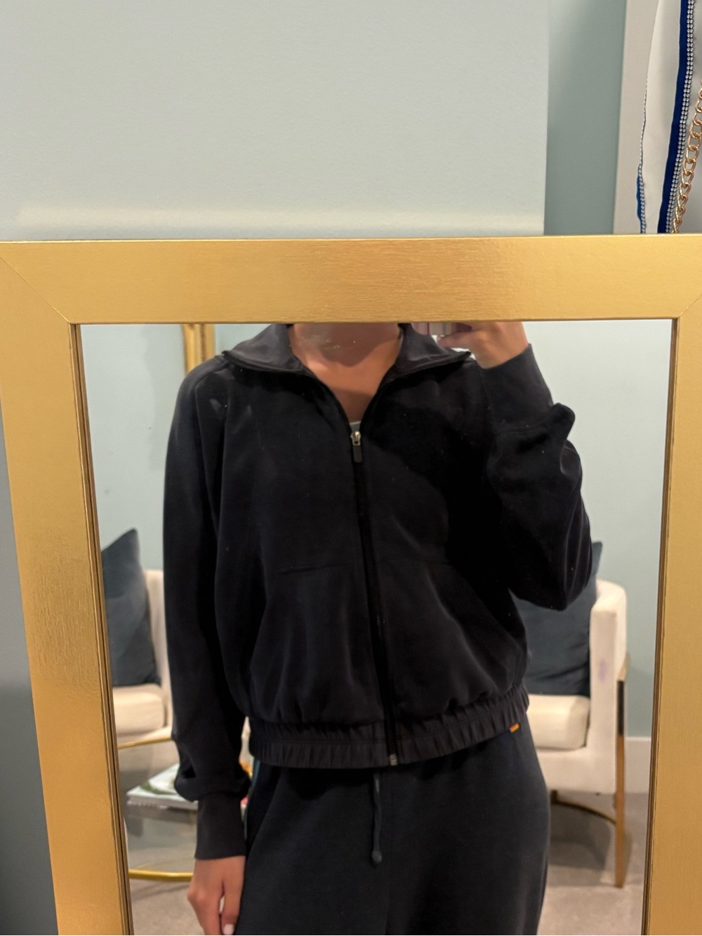 lululemon athletica Charcoal Zip-Up Velour Jacket